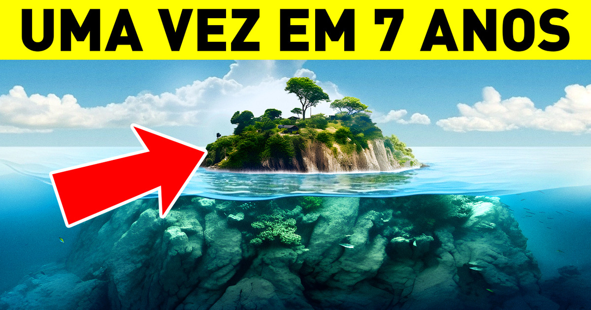 Esta ilha é visível a cada 7 anos, mas ainda não pode ser alcançada Esta ilha é visível a cada 7 anos, mas ainda não pode ser alcançada