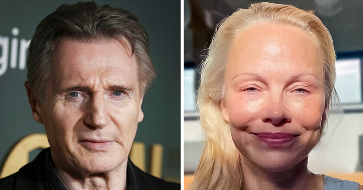 Liam Neeson confessa paixão por Pamela Anderson e atriz se manifesta sem rodeios