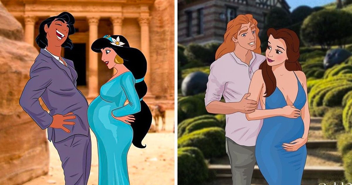 Artista Imagina Como Seriam Os Casais Da Disney Se Estivessem Esperando ...