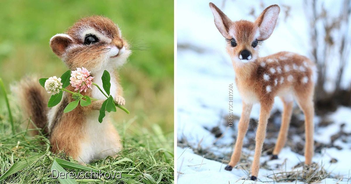 Artista russa cria animais de brinquedo que encantam todo mundo à primeira vista Artista russa cria animais de brinquedo que encantam todo mundo à primeira vista