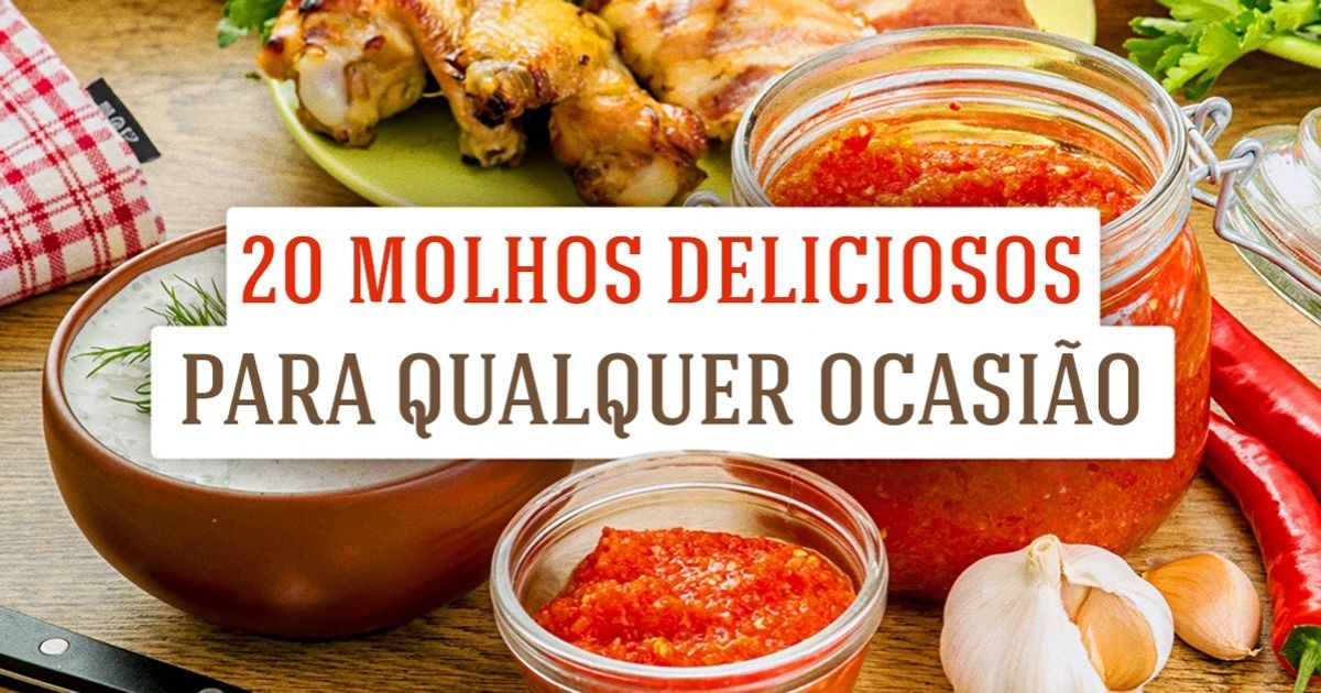 20 molhos saborosos que você pode preparar em casa