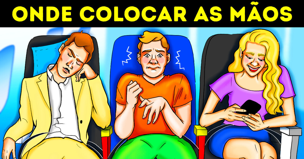 Comissários de bordo resolvem o dilema de onde você deve descansar os braços nos aviões Comissários de bordo resolvem o dilema de onde você deve descansar os braços nos aviões