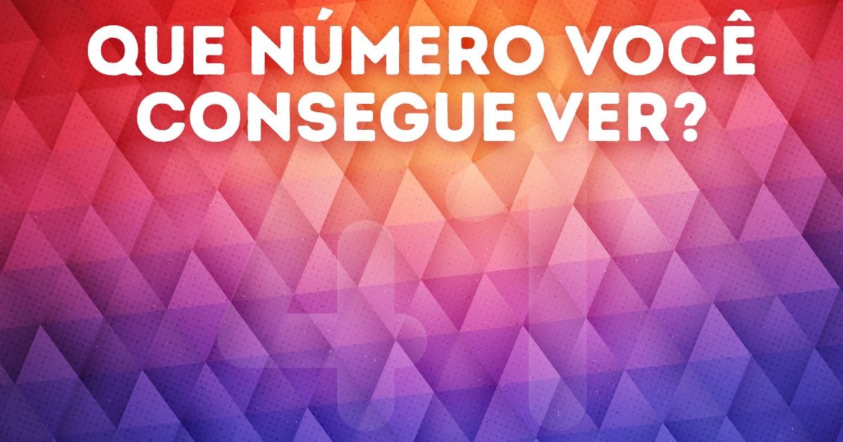 Teste visual: consegue ver o número escondido nestas imagens com diversas formas e cores?