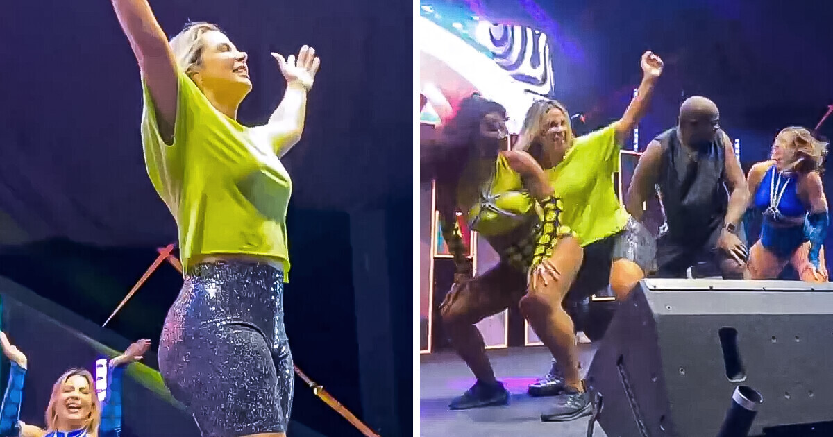 Carla Perez surpreende fãs com emocionante participação inesperada no show do É o Tchan!