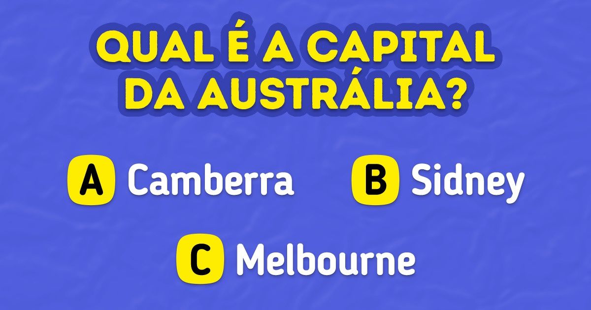 Teste: Vamos ver como está o seu conhecimento sobre cultura geral com estas 15 perguntas Teste: Vamos ver como está o seu conhecimento sobre cultura geral com estas 15 perguntas