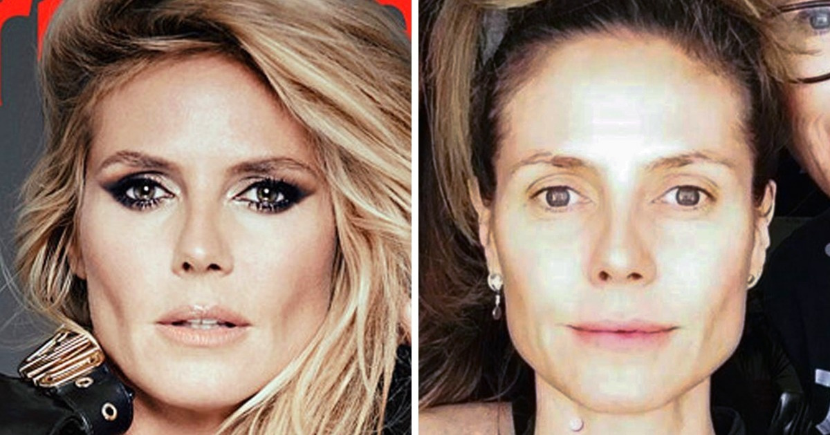 Como são as estrelas da moda com e sem o uso do Photoshop