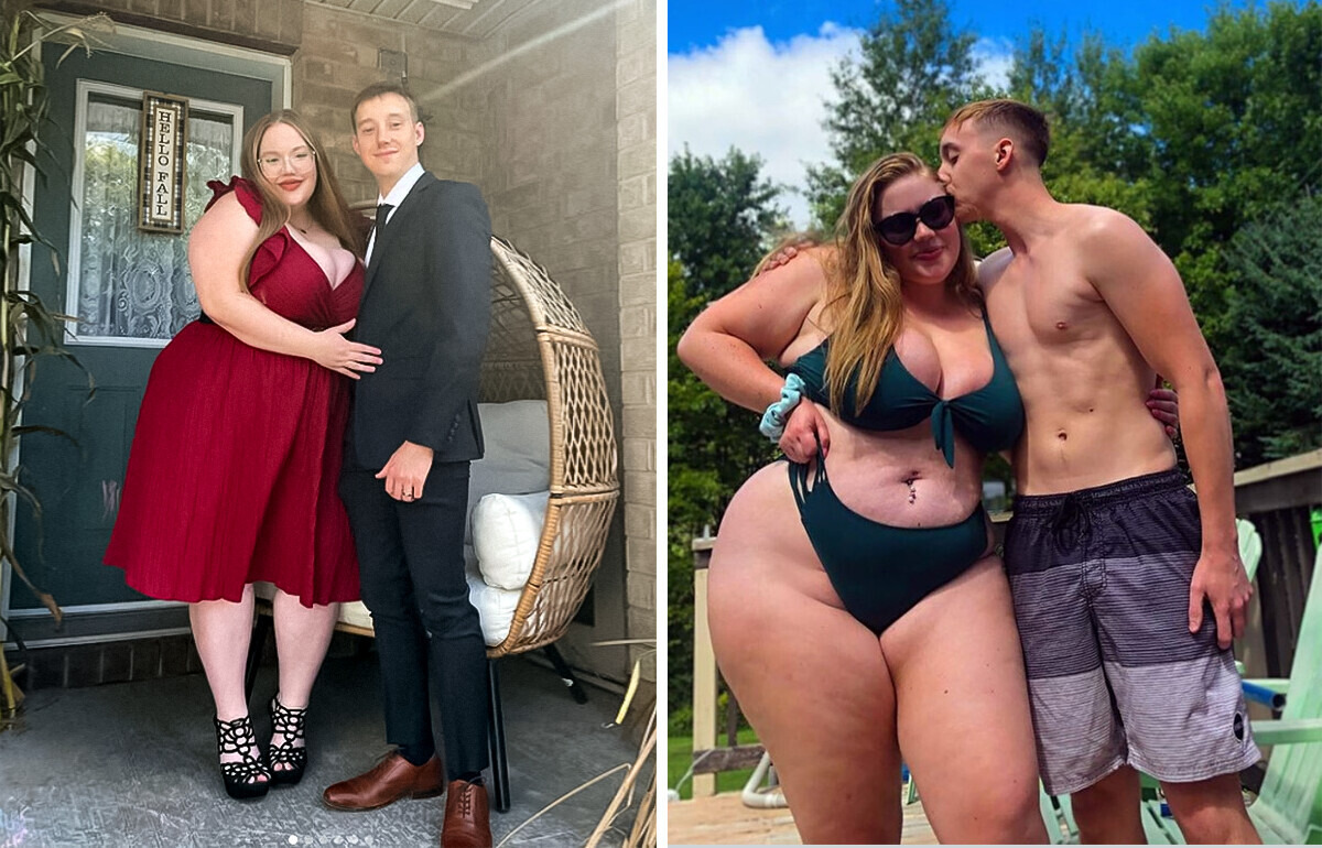 Ela é plus size, ele é magro, e juntos ignoram as piadas em nome do amor Ela é plus size, ele é magro, e juntos ignoram as piadas em nome do amor