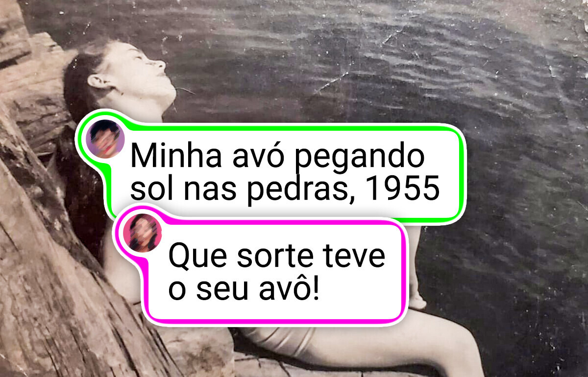 20 Avós e mães arrasando antigamente na praia com muito estilo