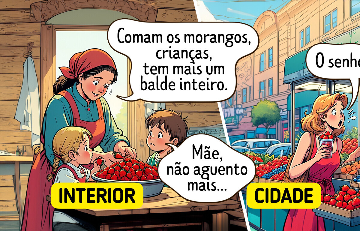 18 Quadrinhos que mostram o choque entre a vida urbana e a vida rural