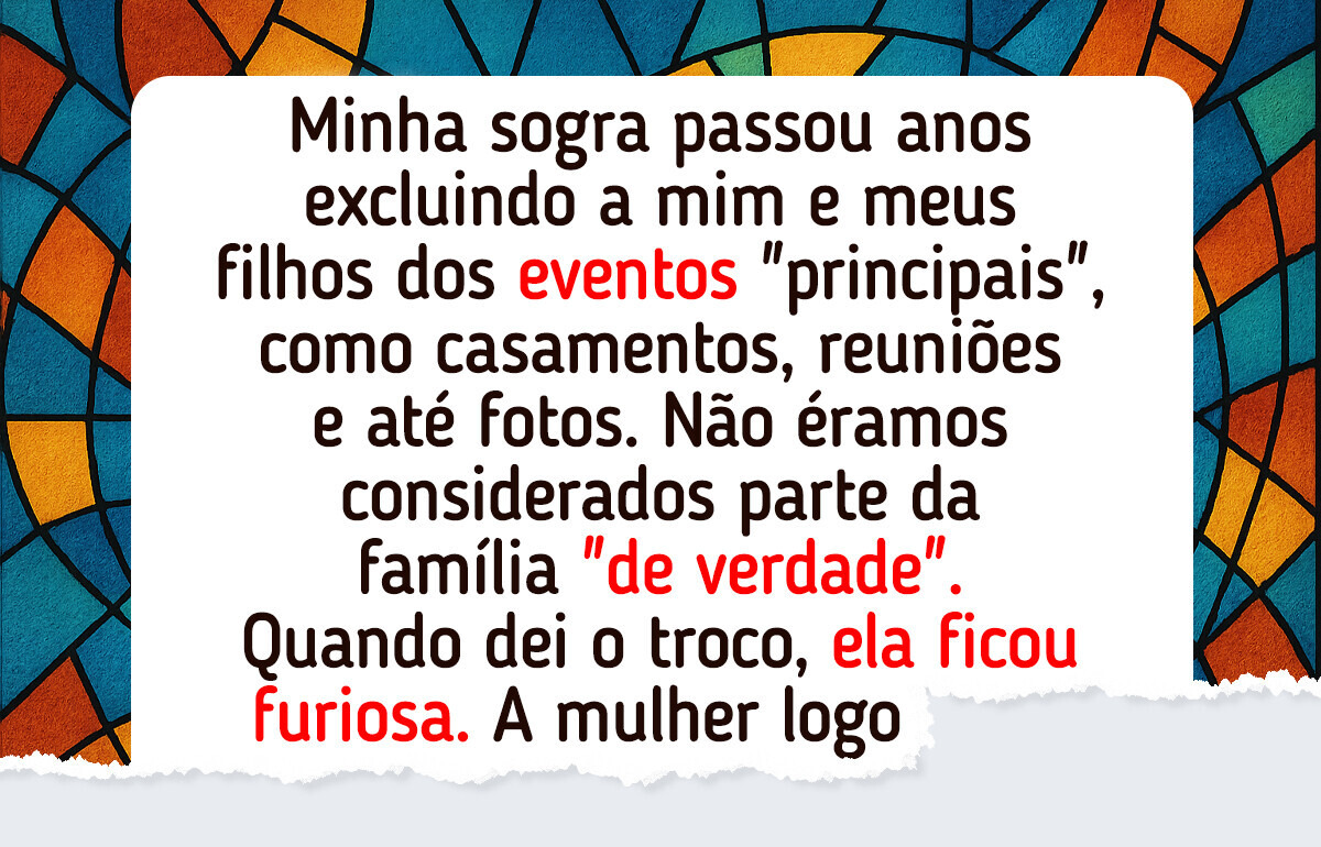 Minha sogra sempre nos ignorou nos eventos da família, mas surtou quando devolvi na mesma moeda