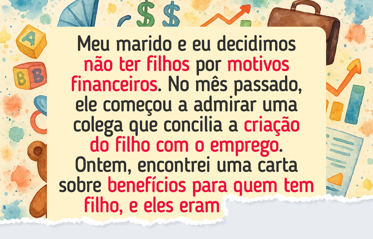 Nosso plano era não ter filhos — até eu achar algo no bolso dele Nosso plano era não ter filhos — até eu achar algo no bolso dele