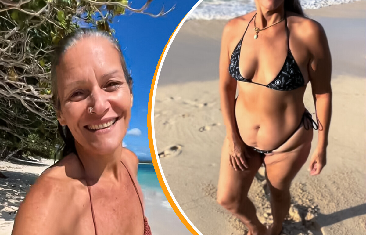 Aos 54, ela ousa com biquínis e provoca quem acha que não é apropriado