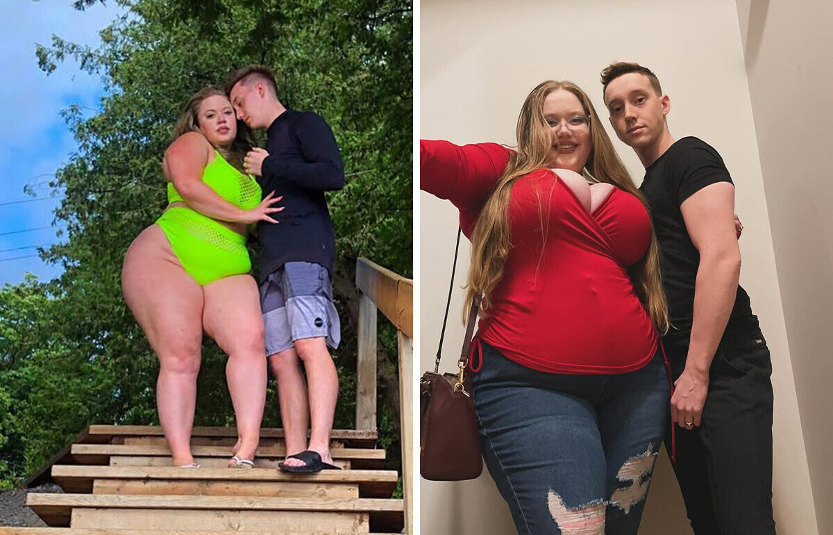 Ela é julgada pelo peso, mas o amor entre os dois supera qualquer crítica