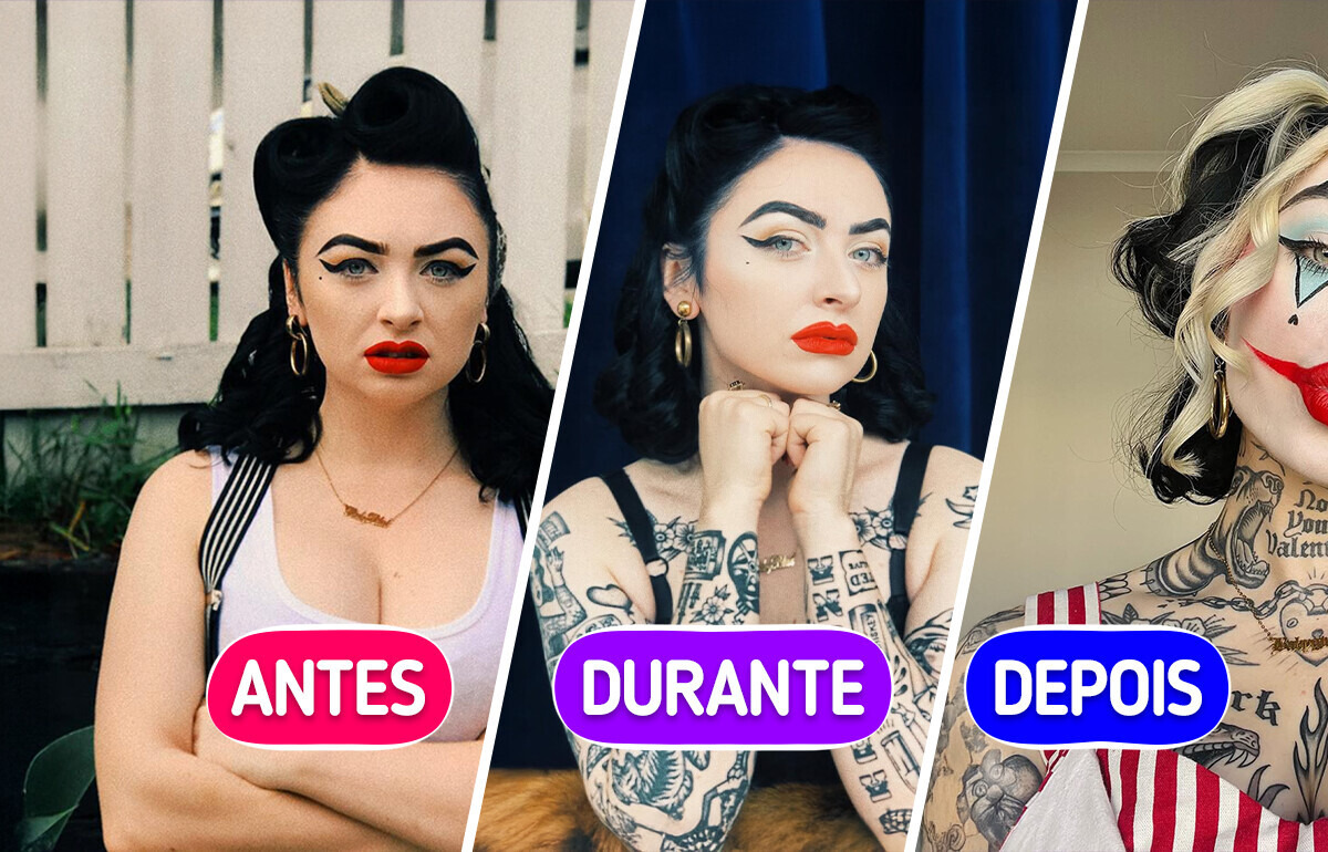 Transformação radical com 250 tatuagens torna mulher um fenômeno na internet