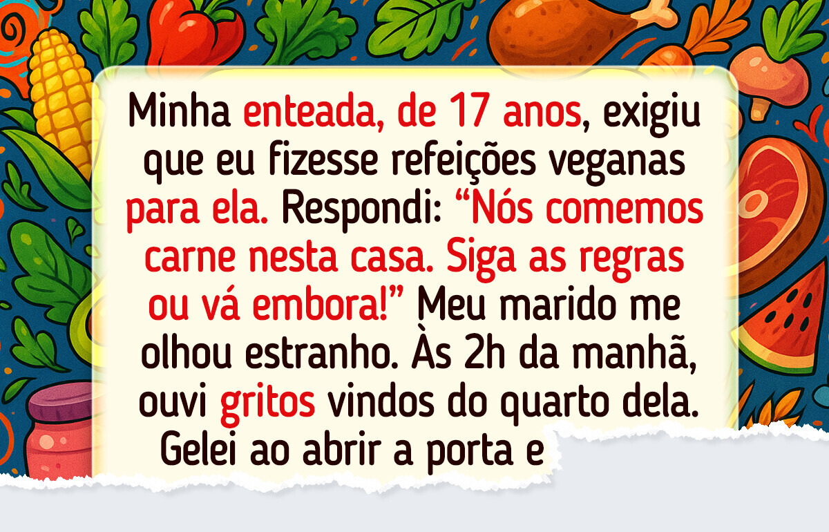 Me recuso a fazer comida vegana para minha enteada, não sou empregada dela Me recuso a fazer comida vegana para minha enteada, não sou empregada dela