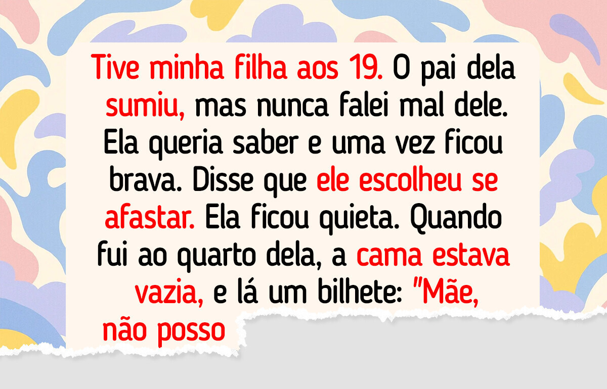Menti para minha filha sobre o pai dela, e a resposta dela me tirou o chão