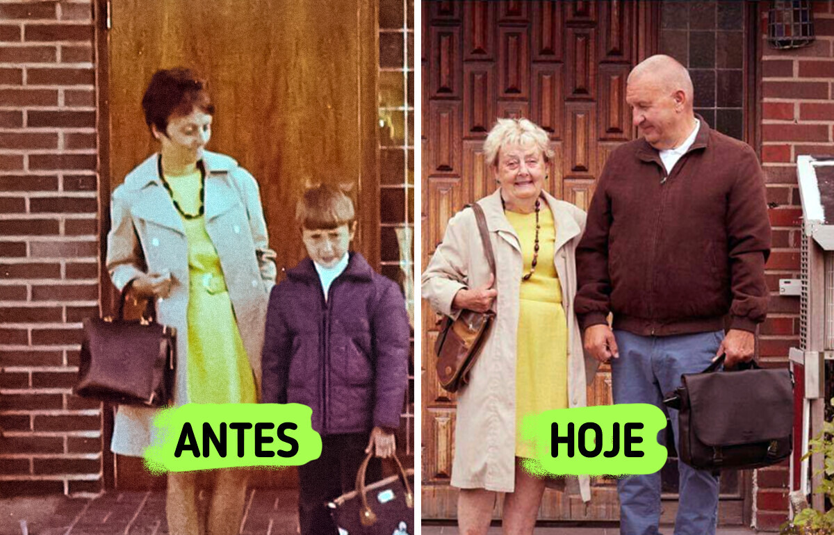 12 Pares de fotos que mostram a beleza agridoce da passagem do tempo