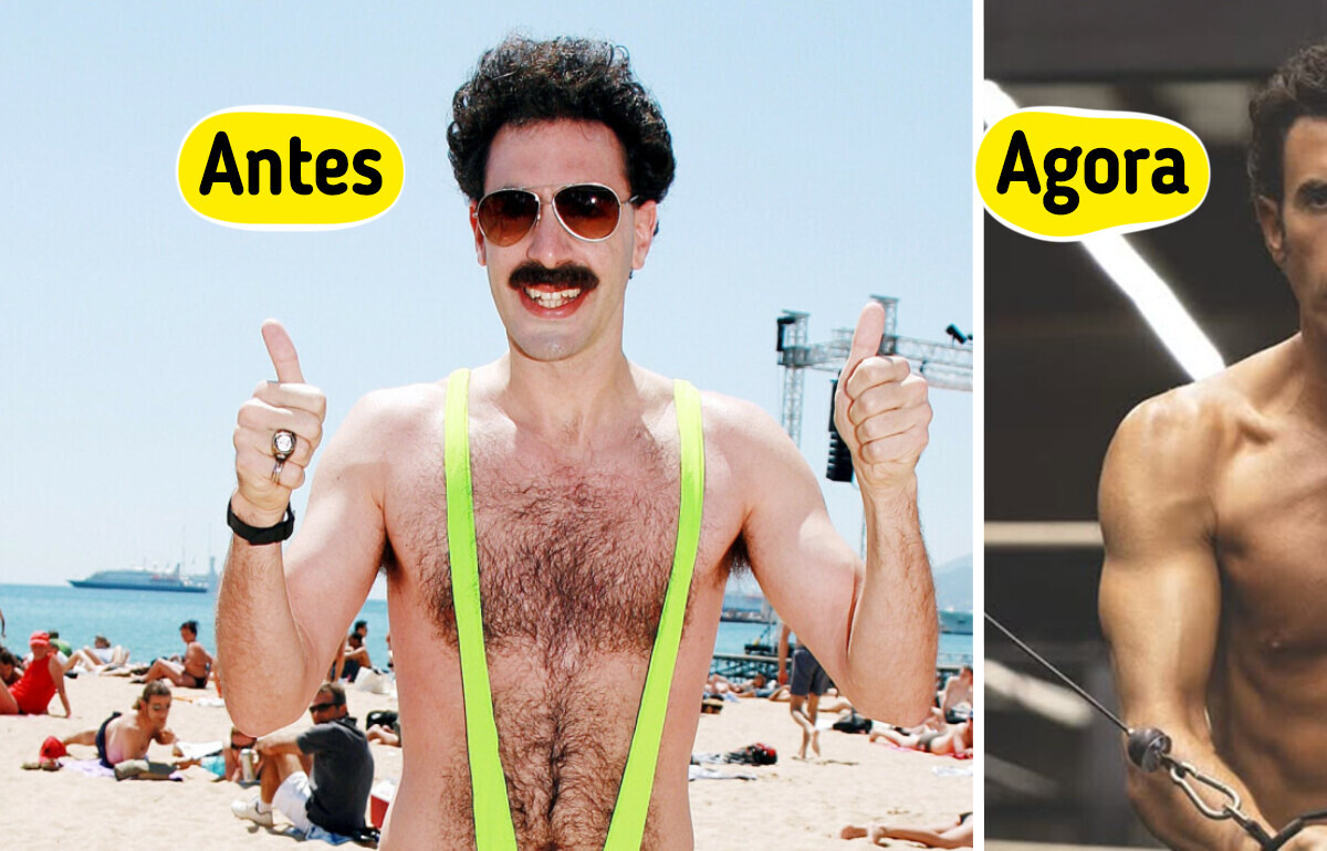Sacha Baron Cohen, astro de Borat, chama atenção com transformação corporal: “Isso é IA?”