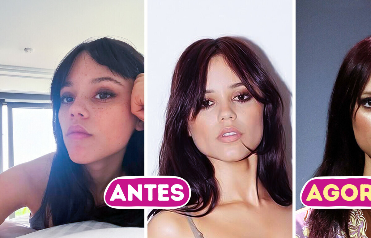 Jenna Ortega apostou na transformação, mas as sobrancelhas roubaram a cena
