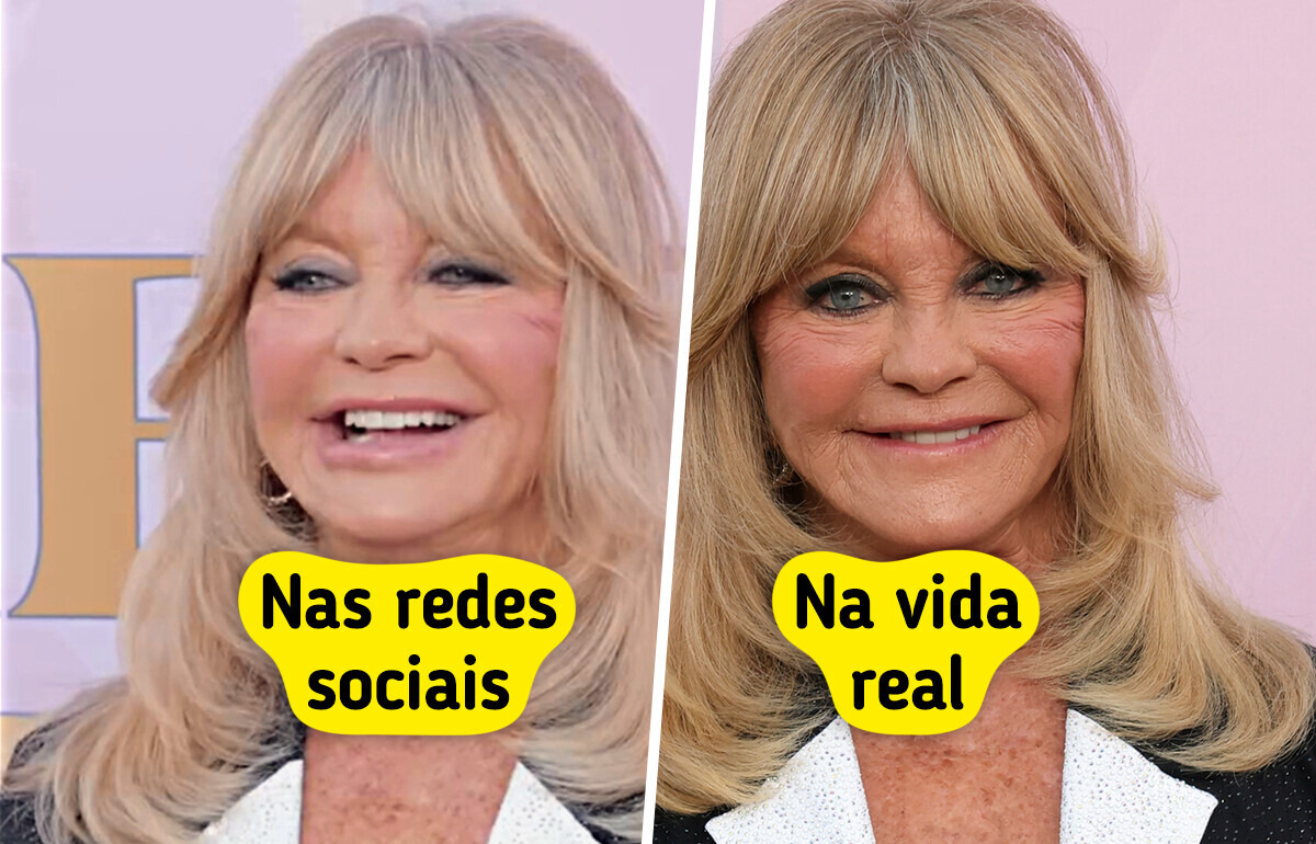 16 Comparações que revelam a diferença entre celebridades online e fotos profissionais