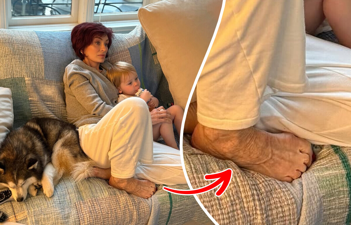 A foto de Sharon Osbourne era sobre um momento especial, mas o foco foi outro