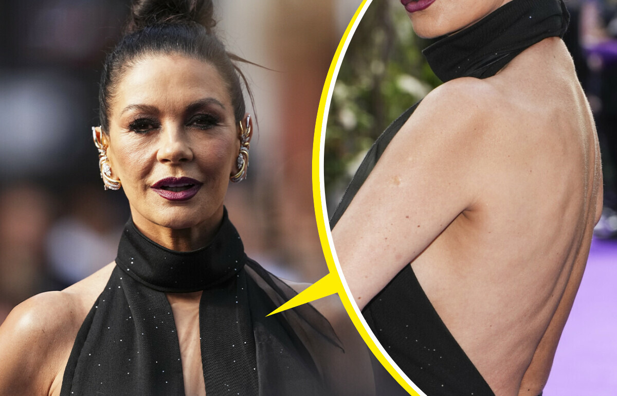 Catherine Zeta-Jones rouba cena com look ousado em estreia de “Wandinha”