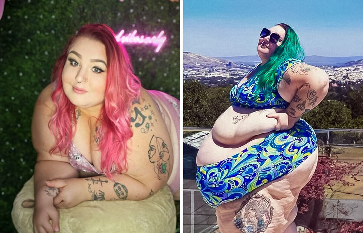 Ela exibe lindos biquínis na piscina, mesmo sob os olhares julgadores dos vizinhos