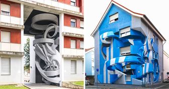 Artista do grafite cria obras tridimensionais que parecem mudar a forma dos imóveis