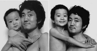 Fotos emocionantes de um pai e seu amado filho durante 26 anos