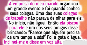 Reagi ao flerte da colega do meu marido na festa da firma e agora sou vista como vilã