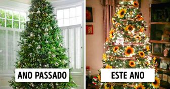 Uma nova tendência de decoração de árvores de Natal com girassóis está fazendo muito sucesso