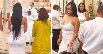 Mulher causa polêmica nas redes com o vestido usado no batizado do filho