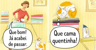 17 Comics sobre como cães e gatos enxergam a vida vs. como os humanos a veem