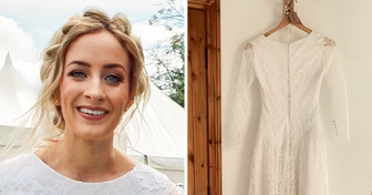 Noiva atraiu uma chuva de comentários na internet ao aparecer em seu casamento com vestido de R$ 210!