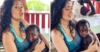 Salma Hayek conta como foi amamentar uma criança faminta durante uma viagem à Serra Leoa