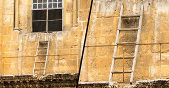 Em Jerusalém ninguém pode mover esta escada há 300 anos