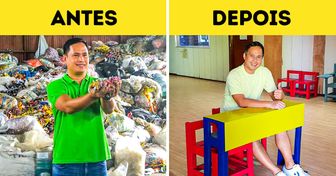 Engenheiro filipino descobre uma nova maneira de reciclar plástico e o transforma em móveis escolares coloridos