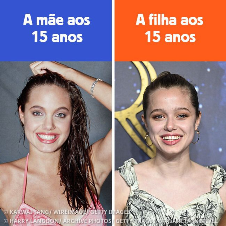 15 Fotos lado a lado de celebridades e seus filhos na mesma idade