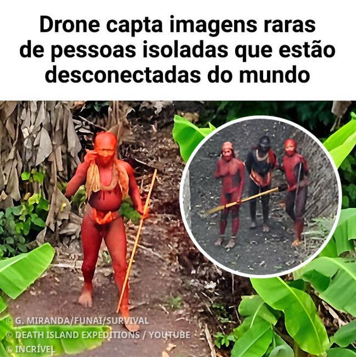 Drone capta imagens raras de pessoas isoladas que estão desconectadas do mundo