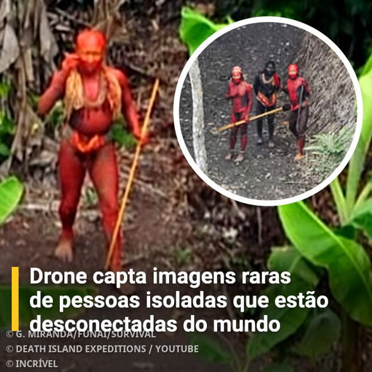 Drone capta imagens raras de pessoas isoladas que estão desconectadas do mundo