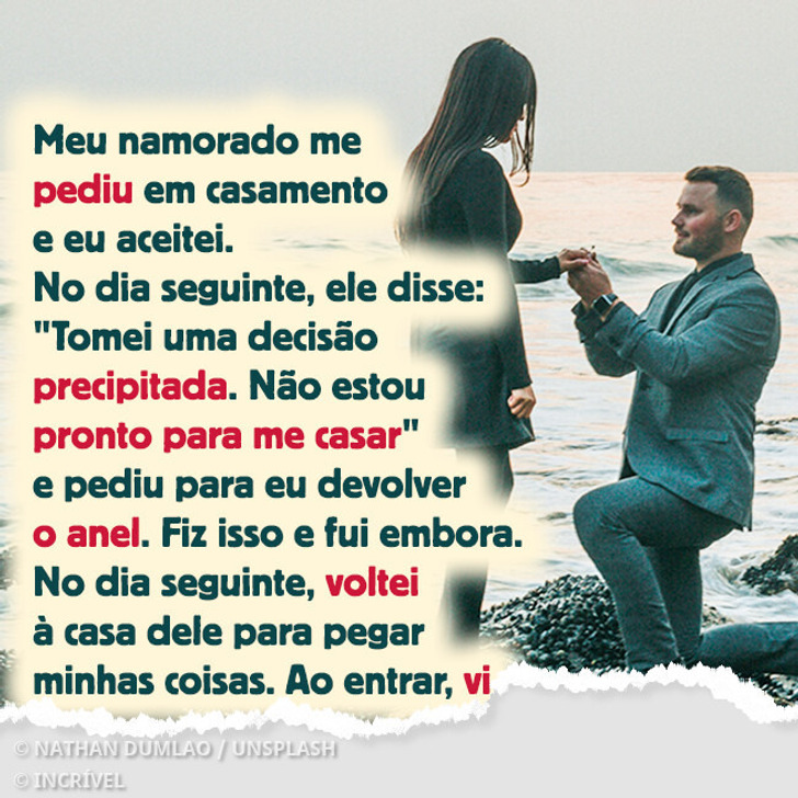 Aceitei o pedido, e em 24h virei um ’erro’ na vida dele