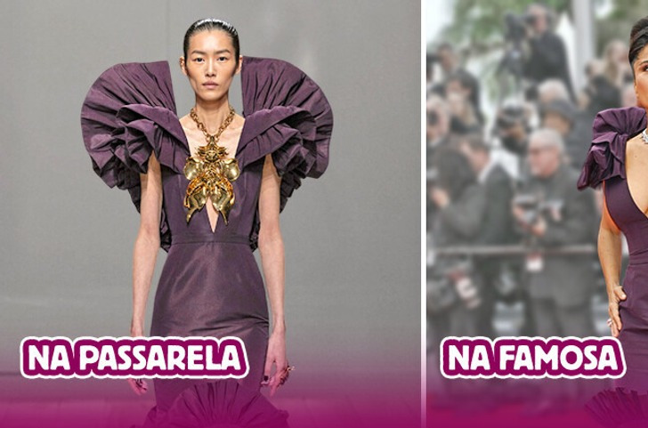 13 Famosas que usaram looks de passarela e tornaram sua presença marcante