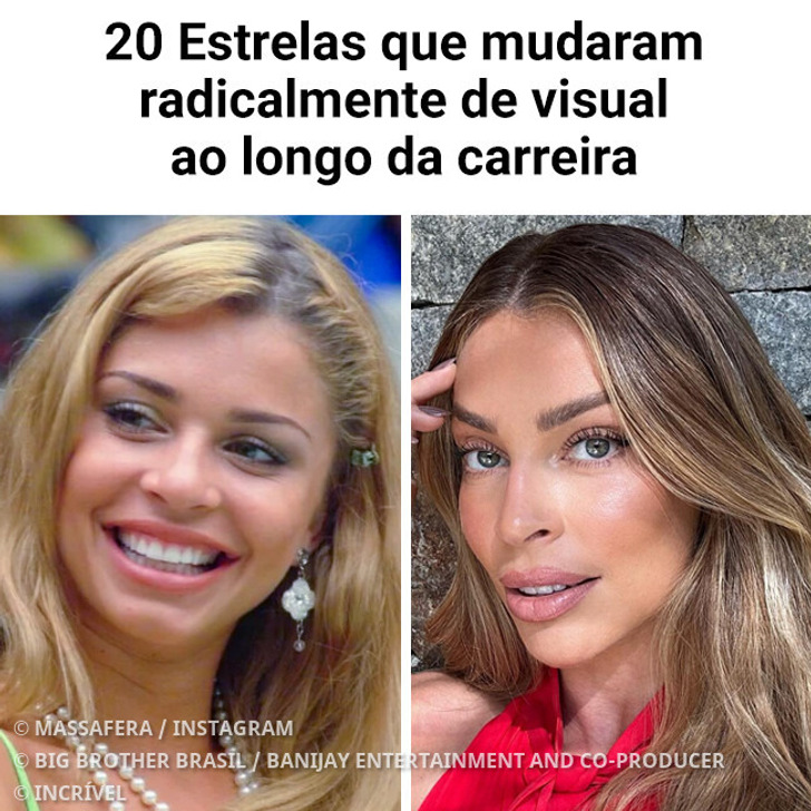 20 Celebridades que mudaram radicalmente de visual ao longo da carreira