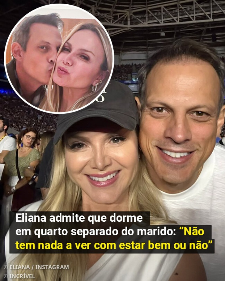 Eliana contou que, às vezes, ela e o marido Adriano Ricco acabam dormindo em quartos separados. “Não tem nada a ver com estar bem ou não... Tem a ver com ‘preciso trabalhar amanhã’, e aí a gente faz isso. Porque existe uma questãozinha sonora lá em casa, e às vezes eu não consigo realmente dormir”, revelou a apresentadora no programa "Saia Justa". E você? Concorda com casais dormirem em quartos separados? 🤔😴