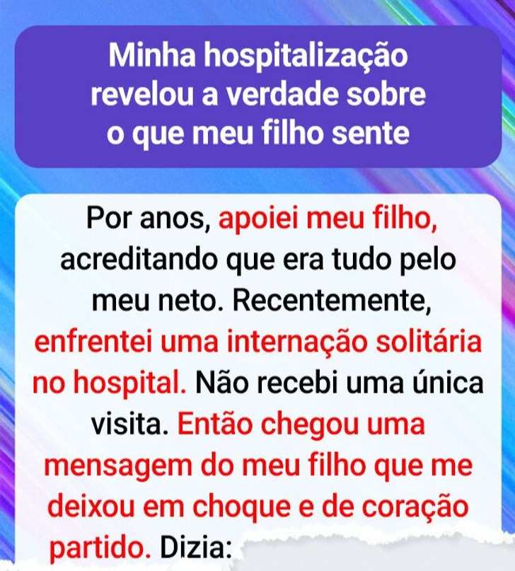 Minha hospitalização revelou a verdade sobre o que meu filho sente