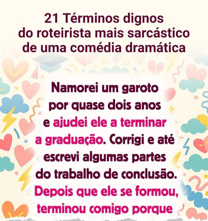 21 Términos dignos do roteirista mais sarcástico de uma comédia dramática