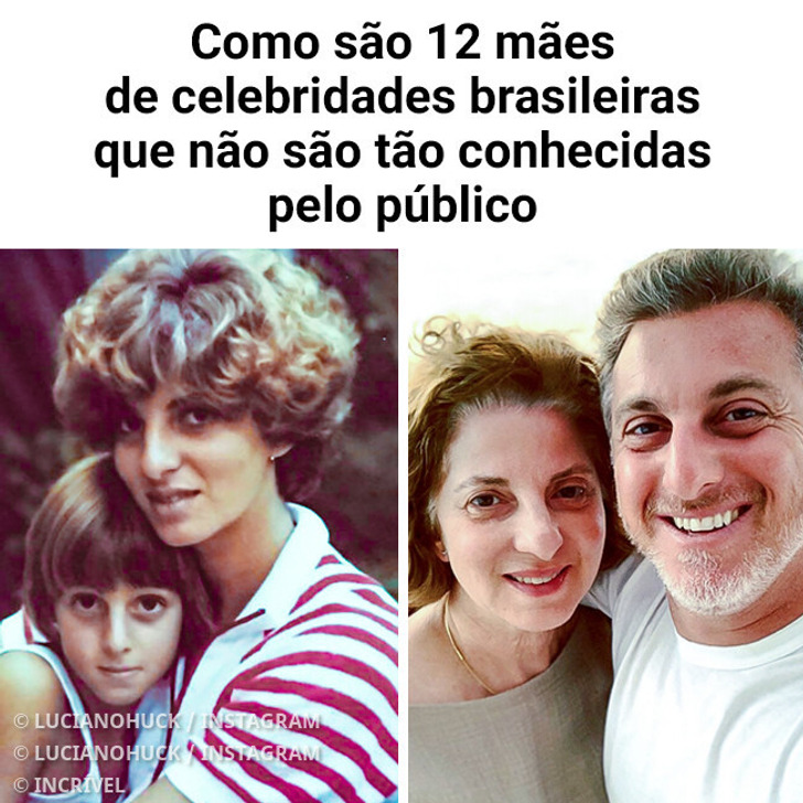 Como são 12 mães de celebridades brasileiras que não são tão conhecidas pelo público