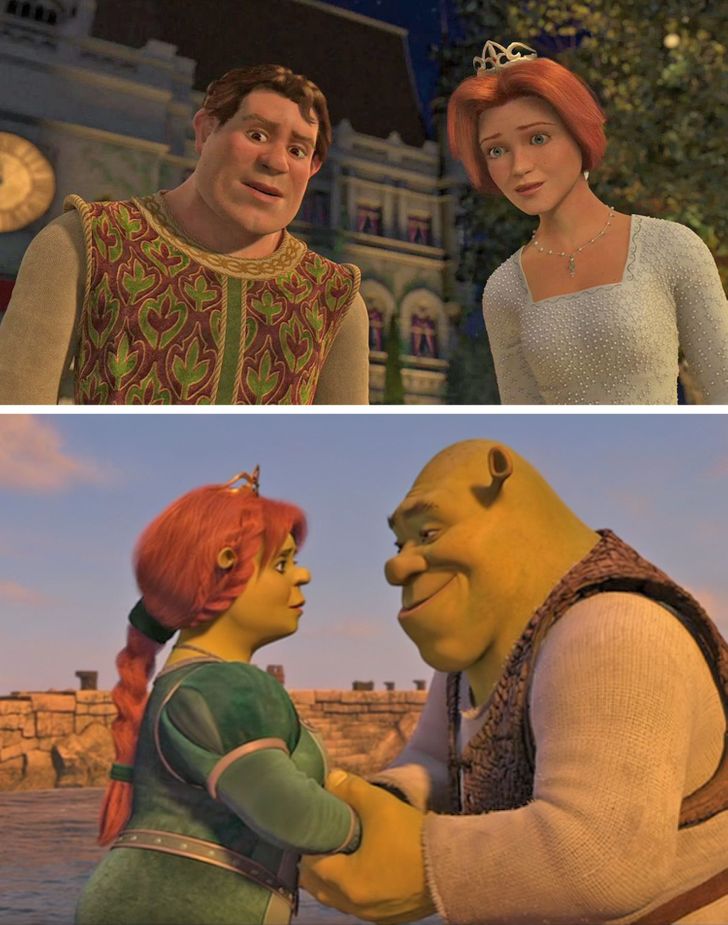 20+ Pormenores em “Shrek”, um filme que ousou desafiar as técnicas  clássicas da animação / Incrível
