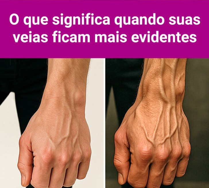 O que significa quando suas veias ficam mais evidentes