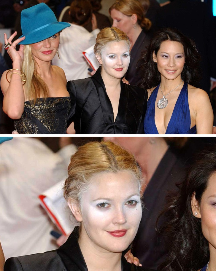 Drew Barrymore teve um imprevisto na maquiagem